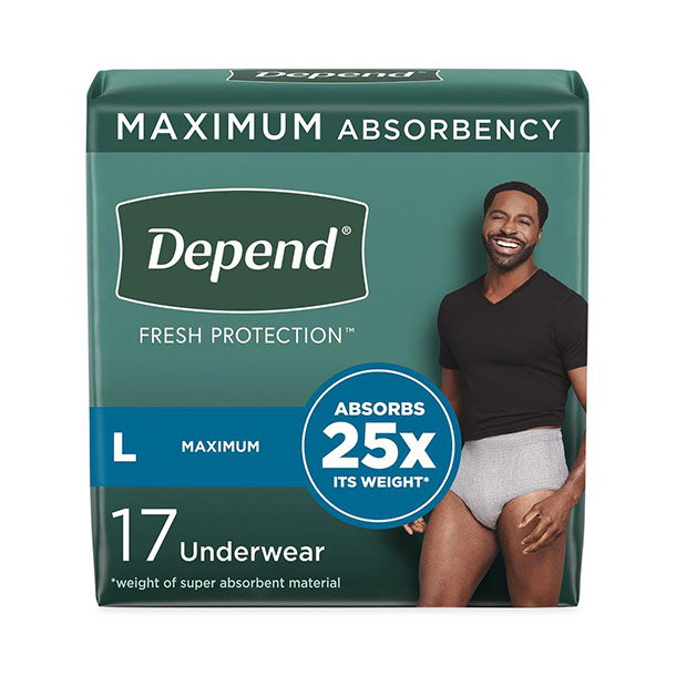 male incontinence pads depend briefs disposable adult diapers step up stepup mobility